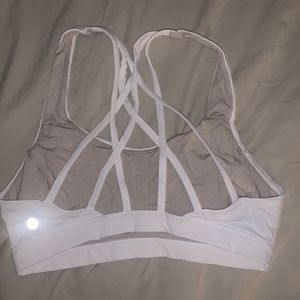 white lulu sports bra